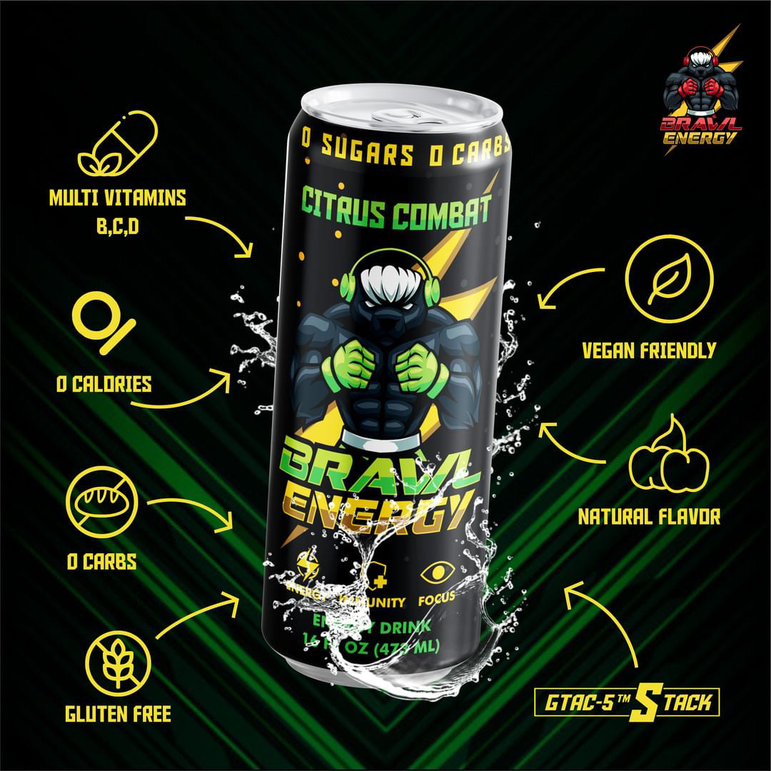 Brawl Energy Citrus Combat 12-pack 16oz